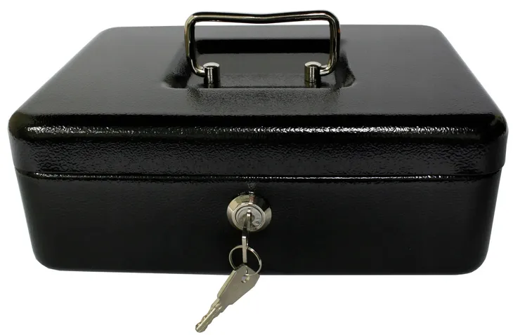 Kasetka na pieniądze 1,3 KG 250x180x90 mm czarna