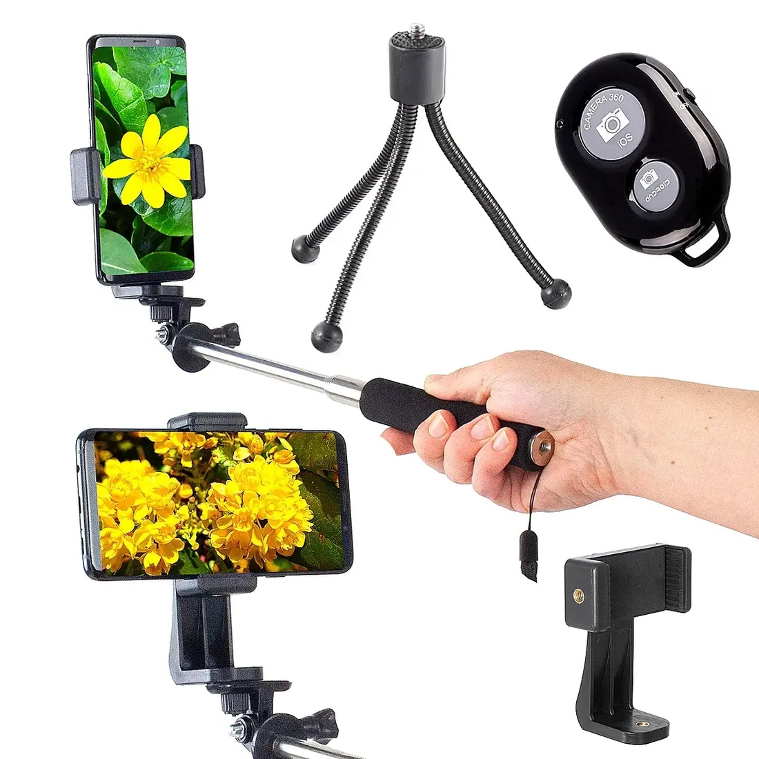 zestaw-do-smartfona-statyw-pilot-bluetooth-adapter