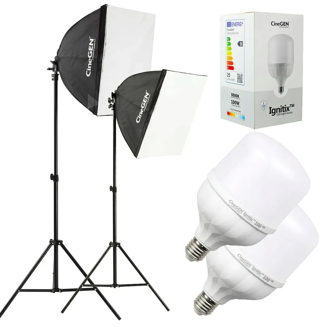 2-lampy-led-z-softboksami-50x50-stan-nowy