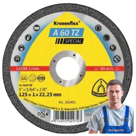 tarcza-do-ciecia-metalu-125-x-1-mm-inox-do-stali-tnaca-klingspor-a-60-tz