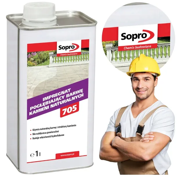Impregnat Pogłębiający Barwę Kamieni Naturalnych Betonu SOPRO NFV 705 1L