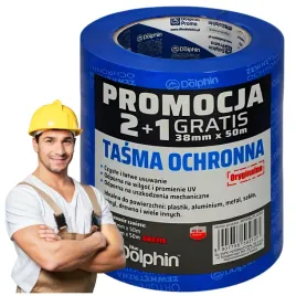 tasma-malarska-niebieska-blue-dolphin-pcv-2x-48mmx50m-gratis-tasma-38x50m