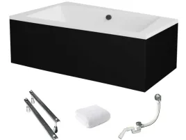 besco-wanna-150x90-infinity-lewa-z-czarna-obudowa-syfon