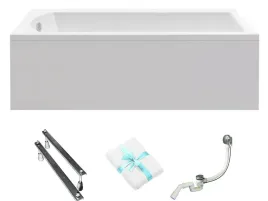 Zdjęcie produktu BESCO Wanna 180x80 Shea z białą obudową + Syfon