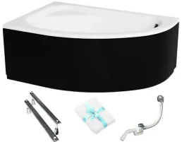 besco-wanna-140x80-cornea-lewa-z-czarna-obudowa-syfon