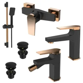 bateria-prysznicowa-umywalkowa-bidetowa-midnight-black-gold-rose-sluchawka