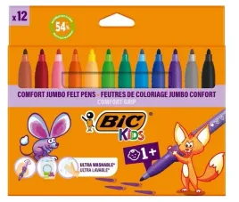 bic-pierwsze-flamastry-pisaki-jumbo-grube-12-intensywnych-kolorow-zmywalne