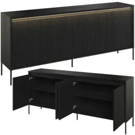 szeroka-komoda-ryflowana-czarna-lamele-oswietlenie-led-komody-190cm-tr-04