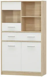 witryna-do-salonu-jadalni-regal-z-szuflada-83-cm-biala-dab-sonomma-ts