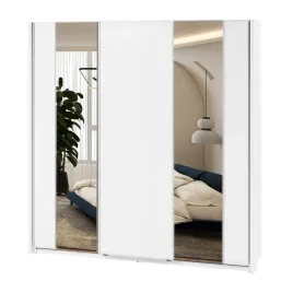 wysoka-szafa-235cm-z-lustrem-trzydrzwiowa-biala-z-oswietleniem-led-mx-06