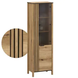 wysoka-witryna-slupek-z-lamelami-przeszklony-regal-szafki-dab-evoke-hx-08
