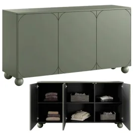 komoda-z-szafkami-trzydrzwiowa-na-kulach-150-cm-oliwka-sonatia-ii-150-3d