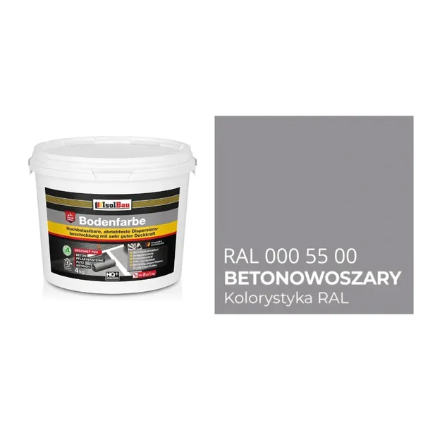 Farba do betonu kostki drewna metalu uniwersalna Bodenfarbe BETONGRAU 4KG
