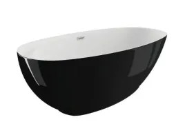 wanna-wolnostojaca-owalna-z-polka-czarna-kivi-165x75-polimat-gratis-syfon