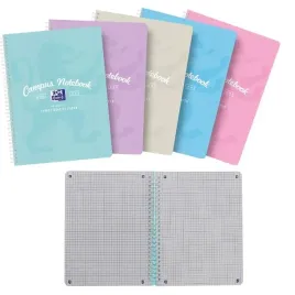 kolozeszyt-b5-80k-kratka-campus-pastel-5szt