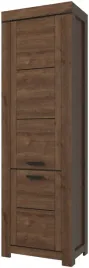 waski-wysoki-regal-do-salonu-dab-brazowy-2d-bs-03
