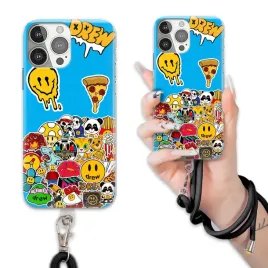 etui-do-iphone-13-pro-case-ochrona-smieszne-czarny-crossbody-drew-wzory