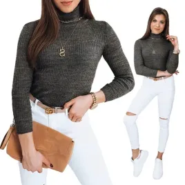 prazkowany-sweter-damski-golf-kolory-ox129-uni