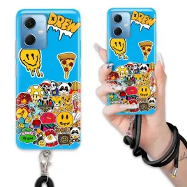 etui-do-xiaomi-redmi-note-12-5g-case-ochrona-czarny-crossbody-drew-wzor