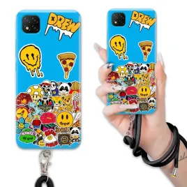 etui-do-xiaomi-poco-c3-case-ochrona-smieszne-czarny-crossbody-drew-mix-wz