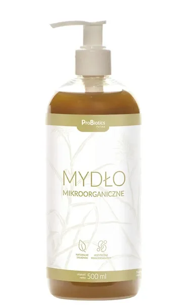Złote MYDŁO MIKROORGANICZNE do ciała i włosów 0,5L