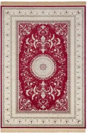 dywan-95x140-do-salonutradycyjny-klasyczny-wzor-czerwono-kremowy
