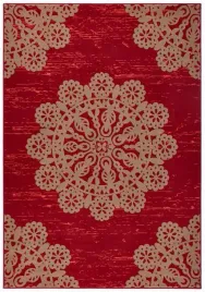 dywan-nowoczesny-200x290cm-do-salonu-czerwono-bezowy-z-miekkim-wlosem