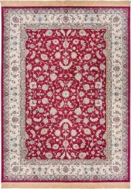dywan-do-salonu-195x300cm-klasyczny-wzor-czerwono-kremowy-z-fredzlami