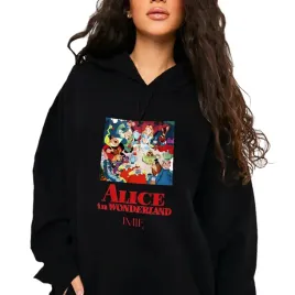 bluza-czarna-kaptur-damska-na-prezent-alicja-w-krainie-czarow-imie-wzory-xl