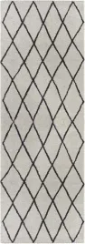 gruby-kremowo-czarny-dywan-typu-shaggychodnik-wzor-boho-80x200cm