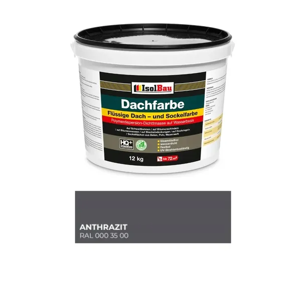 FARBA NA DACH ISOLBAU DACHFARBE ANTRACYT ANTHRAZIT 12kg