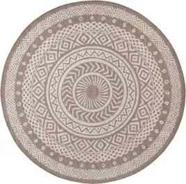 dywan-brazowo-kremowy-okragly-plaskotkanymandala-160cm