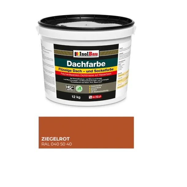 FARBA NA DACH ISOLBAU DACHFARBE Ziegerlot - Ceglasty 12kg