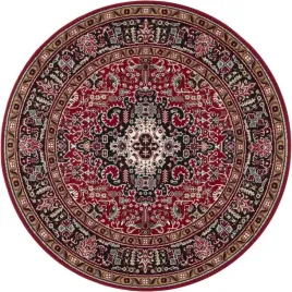 okragly-dywanczerwony-wzor-tradycyjny-160cm