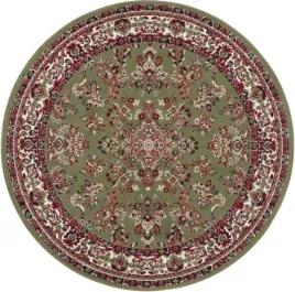 okragly-dywanzielony-wzor-tradycyjny-140cm