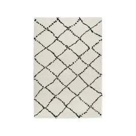 dywan-kremowo-czarny-shaggy-boho-80x150-cm