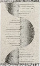 dywan-kremowo-czarny-shaggy-80x150-cm