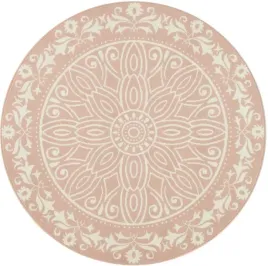 okragly-nowoczesny-dywan-do-salonurozowo-kremowy-wzor-orientalny-140cm