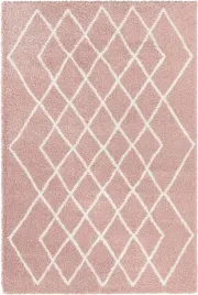 rozowo-kremowy-dywan-do-salonugruby-dywan-shaggy-wzor-boho-80x150-cm