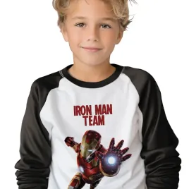 pizama-dziecieca-czarno-biala-iron-man-team-superbohaterowie-wzory-158-cm
