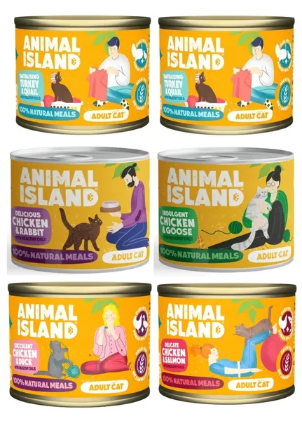 Mokra karma dla kota Animal Island mix smaków 6 x 200g