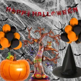 zestaw-dekoracji-na-andrzejki-zestaw-balony-pajeczyna-baner-kapelusz