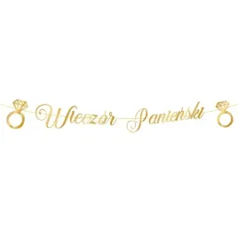 baner-wieczor-panienski-zloty-napis-150-cm