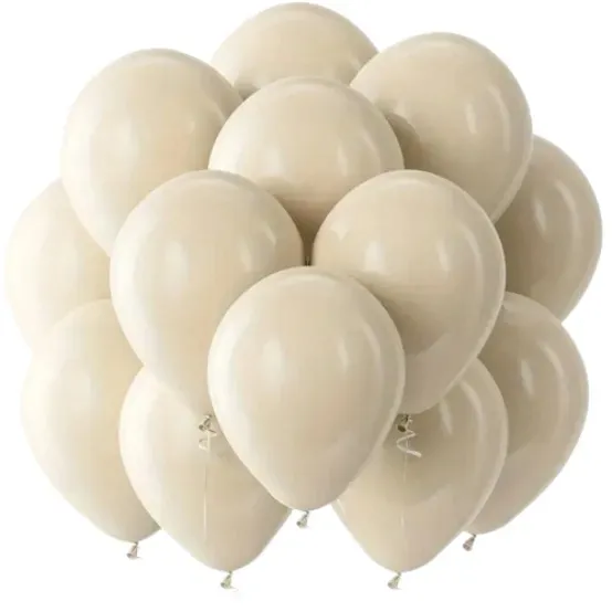Balony beżowe boho pastel latte 10'- 25cm- 100 szt