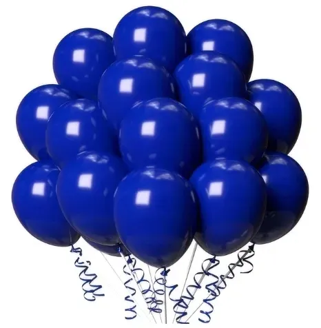Granatowe balony gumowe pastelowe 26 cm -100 szt