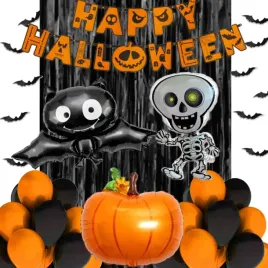 zestaw-dekoracje-balony-na-halloween-dynia-nietoperz-kosciotrup-baner-tlo