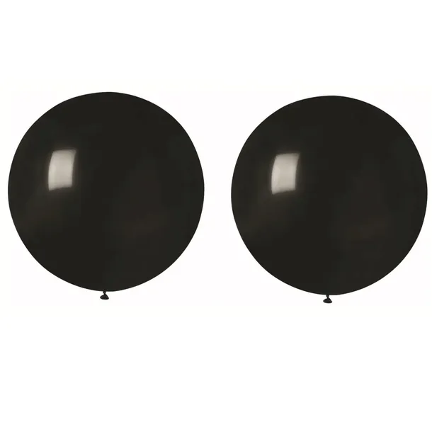 Balon czarne pastelowe lateksowe czarna kula 48cm 19' 2szt