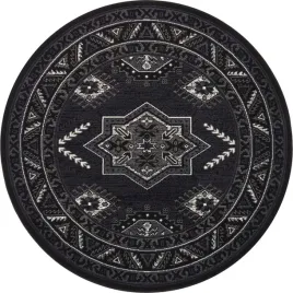 czarny-okragly-dywanwzor-orintalny-do-salonu-z-miekkim-wlosem-160cm