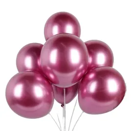 balony-glossy-shiny-rozowe-fuksja-metaliczne-chrom-10-szt