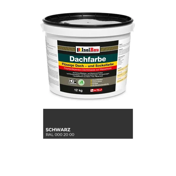 FARBA NA DACH ISOLBAU DACHFARBE CZARNA SCHWARZ 12kg